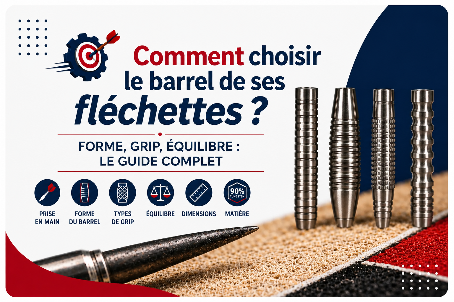 Comment choisir le barrel de ses fléchettes ? Forme, grip, équilibre : le guide complet