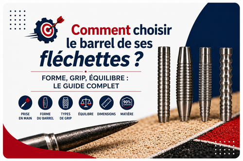 Comment choisir le barrel de ses fléchettes ? Forme, grip, équilibre : le guide complet