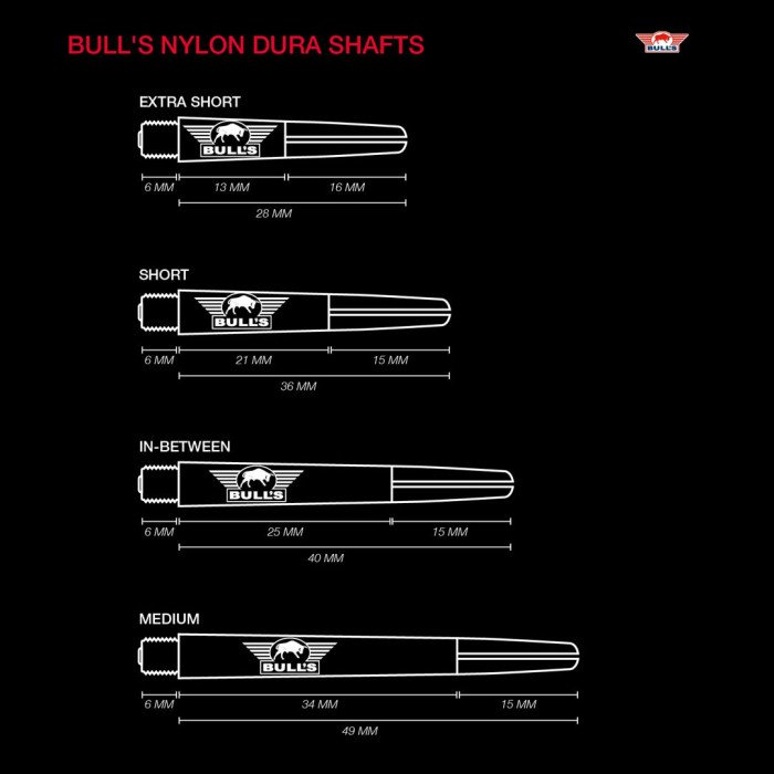 Kit test tiges nylon Bull's (4 sets)