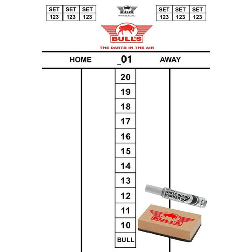 Tableau de score fléchettes Bull's Flex 45x30