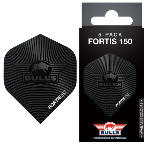 Ailettes fléchettes Bull's Fortis 150 No.2 Noir (Pack de 5 sets)