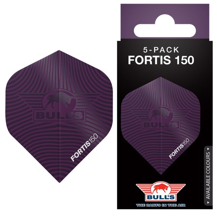 Ailettes fléchettes Bull's Fortis 150 No.2 Violet (5 sets)