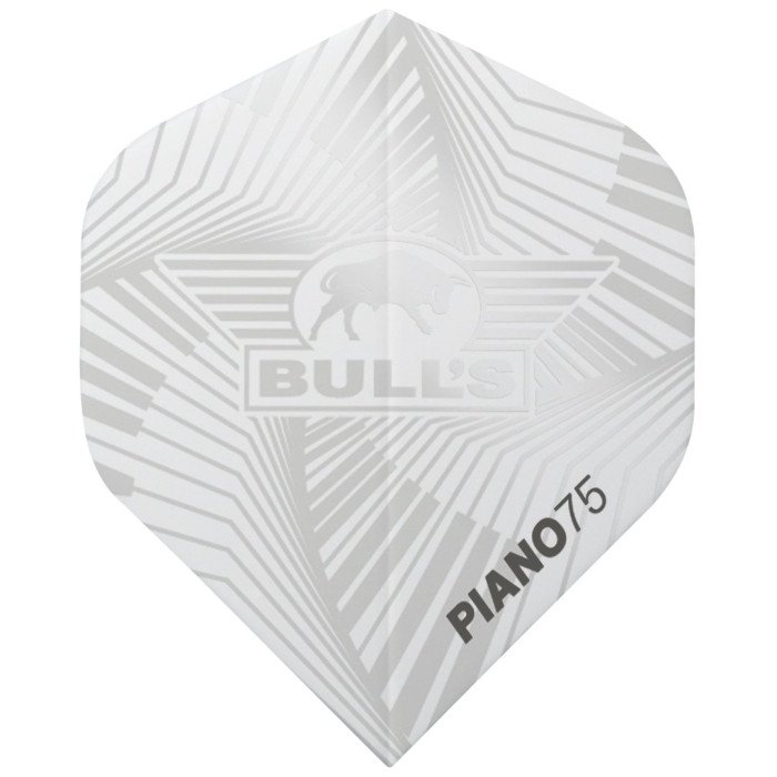Ailettes fléchettes Bull's Piano 75 No.2 Blanc (Pack de 5) - photo 2