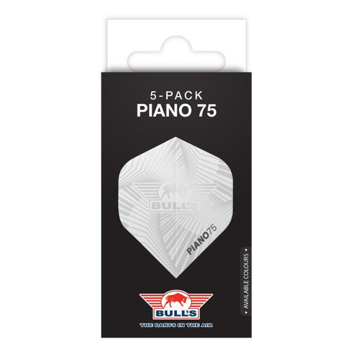 Ailettes fléchettes Bull's Piano 75 No.2 BLanc (Pack de 5)