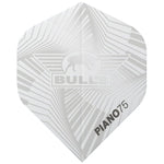 Ailettes fléchettes Bull's Piano 75 No.2 BLanc (Pack de 5)