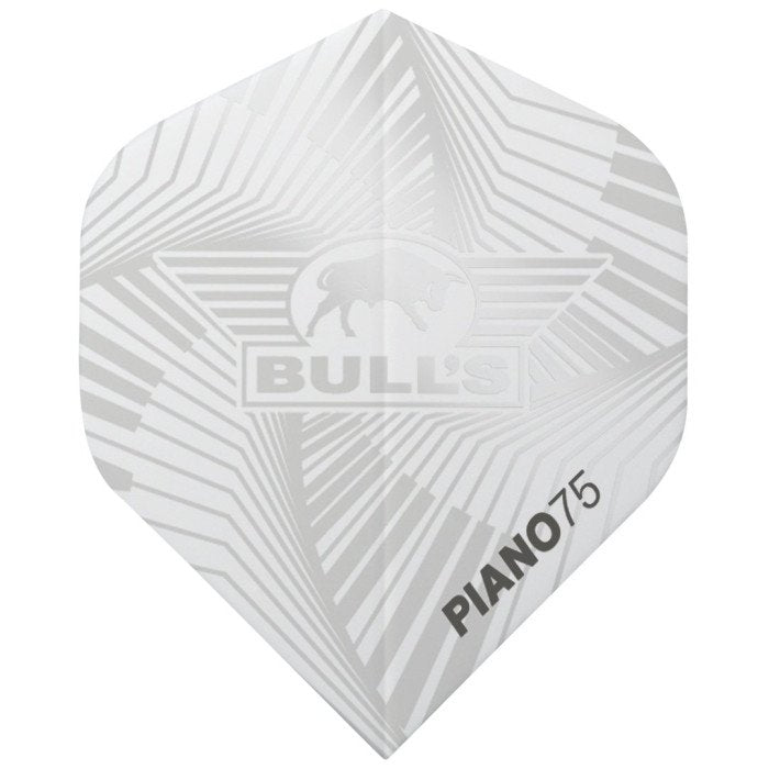 Ailettes fléchettes Bull's Piano 75 No.2 BLanc (Pack de 5)
