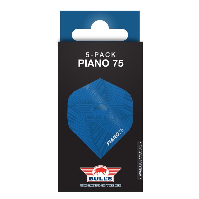 Ailettes fléchettes Bull's Piano 75 No.2 Bleu (lots de 5)