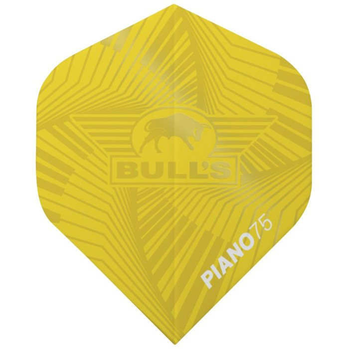 Ailettes fléchettes Bull's Piano 75 No.2 Jaune (lots de 5)