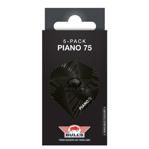 Ailettes fléchettes Bull's Piano 75 No.2 Noir (lots de 5)