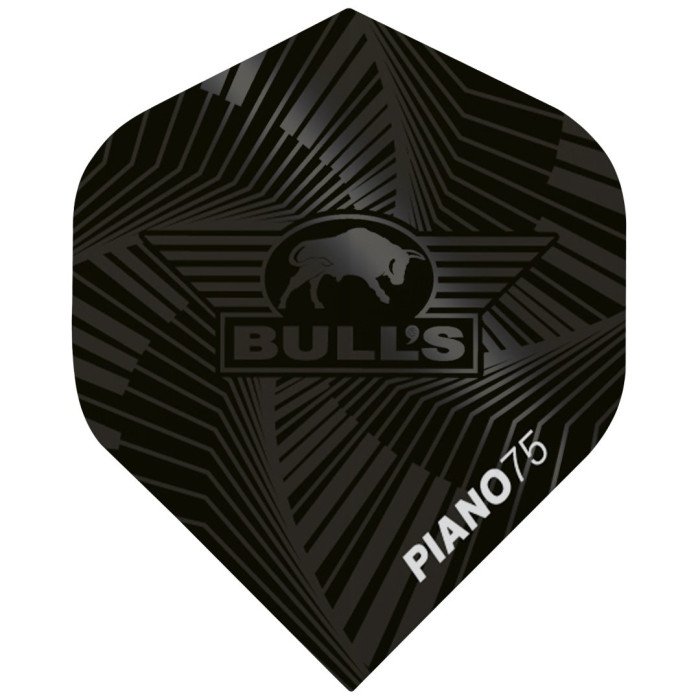 Ailettes fléchettes Bull's Piano 75 No.2 Noir (lots de 5)