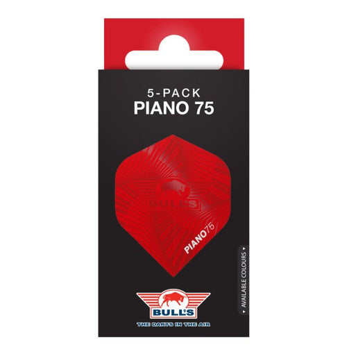 Ailettes fléchettes Bull's Piano 75 No.2 Rouge (lots de 5)
