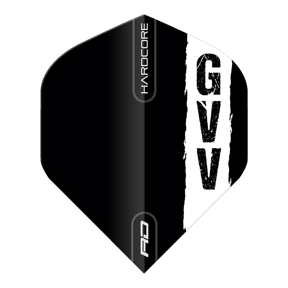 Ailettes Gian van Veen Logo GVV Noires Hardcore Standard