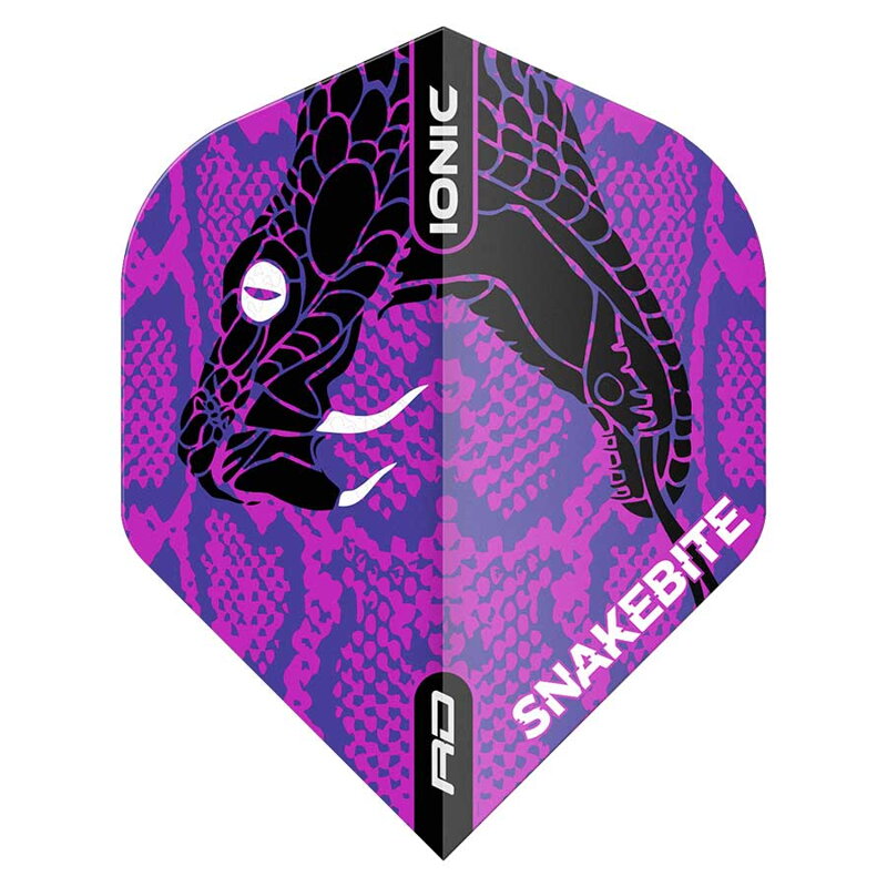 Ailettes Peter Wright Snakebite Ionic Snake Head Violettes
