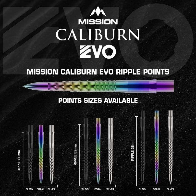 Pointes Caliburn EVO Ripple Coral – 32 mm