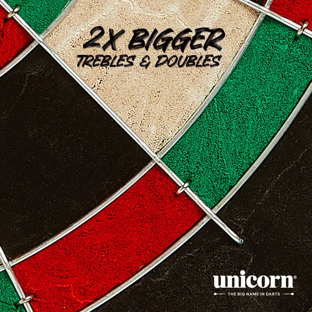 Cible Unicorn Contender Trainer – détail des doubles et triples deux fois plus larges