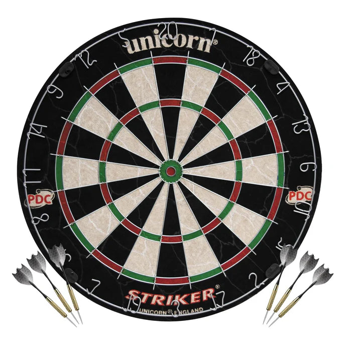 Cible sisal Unicorn Striker avec cabinet - Beige