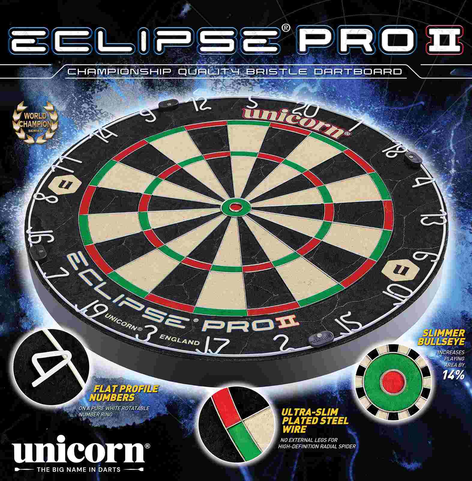 Cible fléchettes Unicorn Eclipse Pro 2