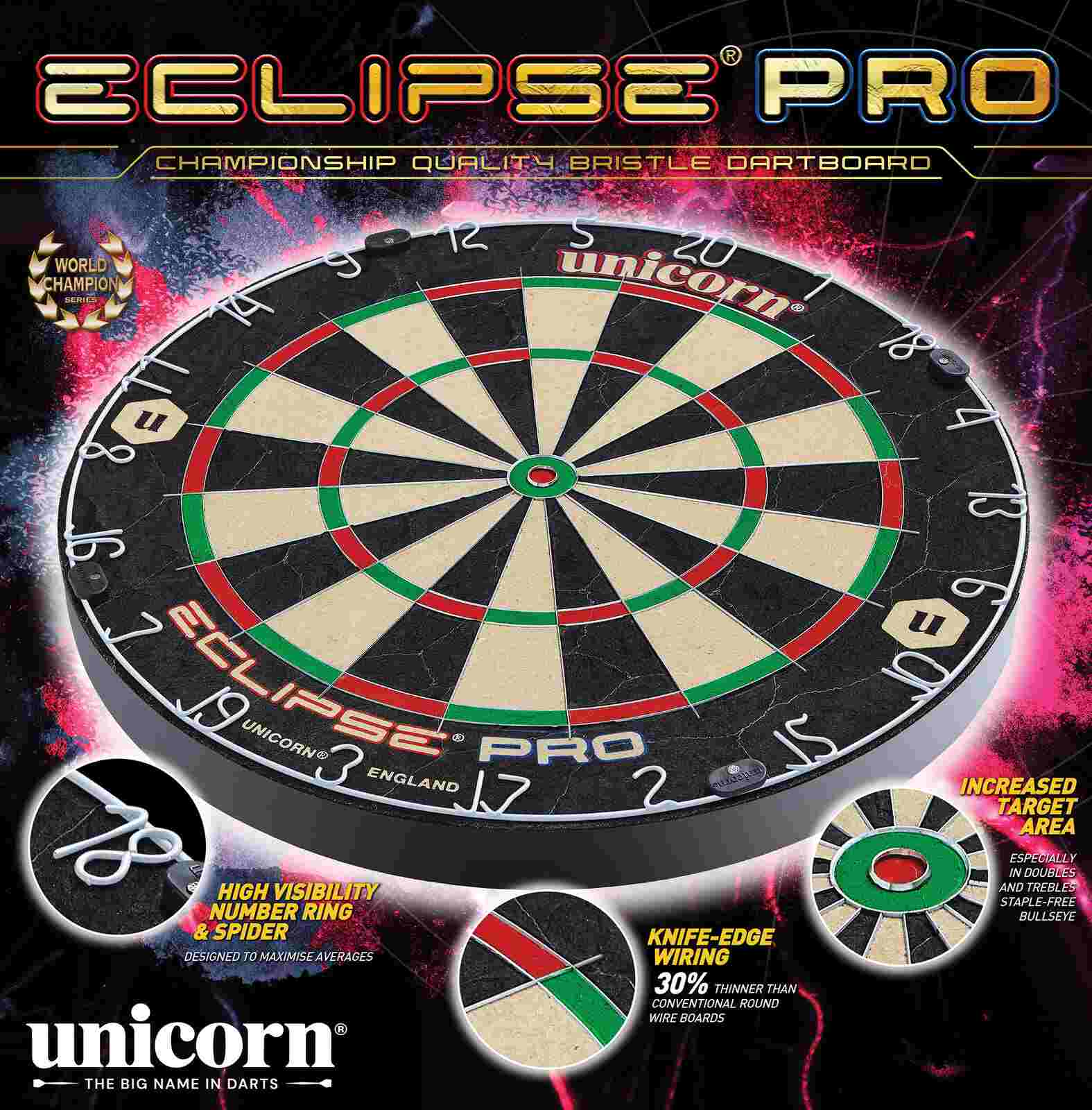 Cible fléchettes Unicorn Eclipse Pro