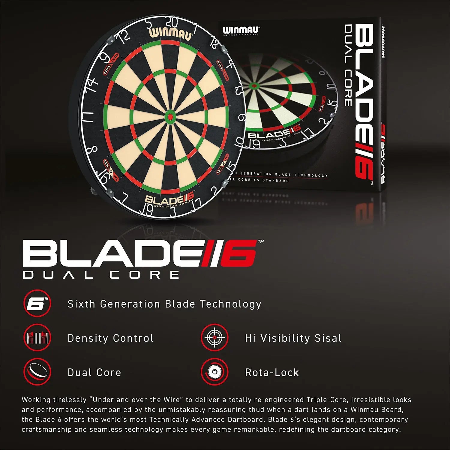 Cible Winmau Blade 6 Dual Core