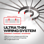 Fils ultra-fins de la Winmau Blade 6 Triple Core Carbon
