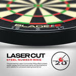Anneau de chiffres découpé au laser, cible Winmau Blade 6 Triple Core