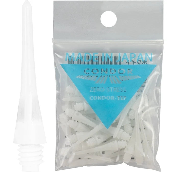 Condor Pointes Soft Tip 2BA Blanches - 40 pièces - photo principale