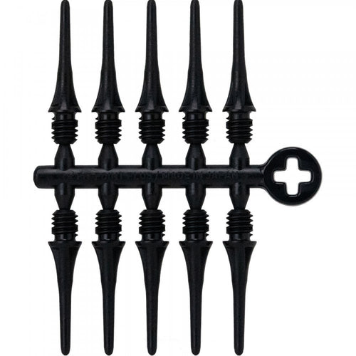 Cosmo Darts - Fit Point Plus - Lot de 50 - Noir 25mm