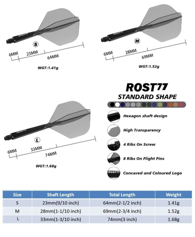 Cuesoul ROST 77 Rouge Transparent - Small Standard Short 23 mm - vue secondaire