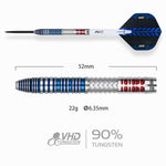 Fléchettes Kevin Chatte One 80 - 90% Tungstène Steel Tip 22 g