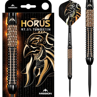 Fléchettes acier Mission Horus 97,5% tungstène - Noir et Or 23g