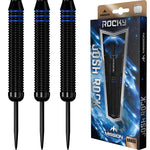 Fléchettes acier Mission Josh Rock Brass Rocky laiton - Noir et Bleu 22g