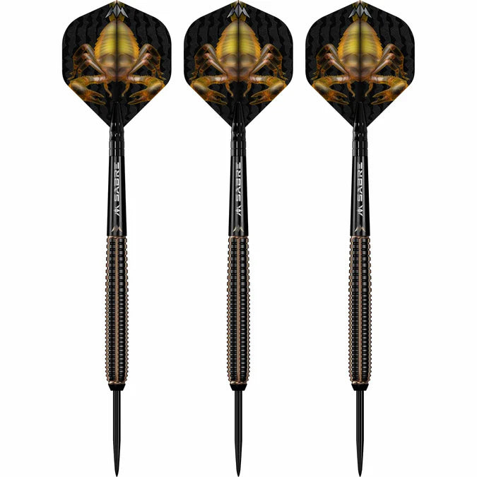 Fléchettes acier Mission Scorpion 90% tungstène - Noir et Jaune 24g