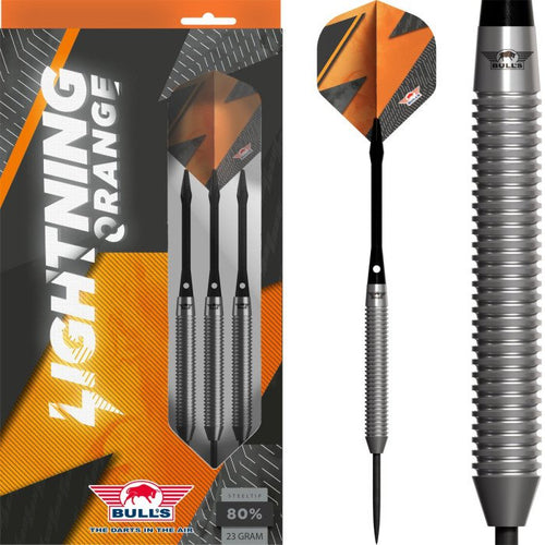 Fléchettes acier Bull's Lightning Orange 23g