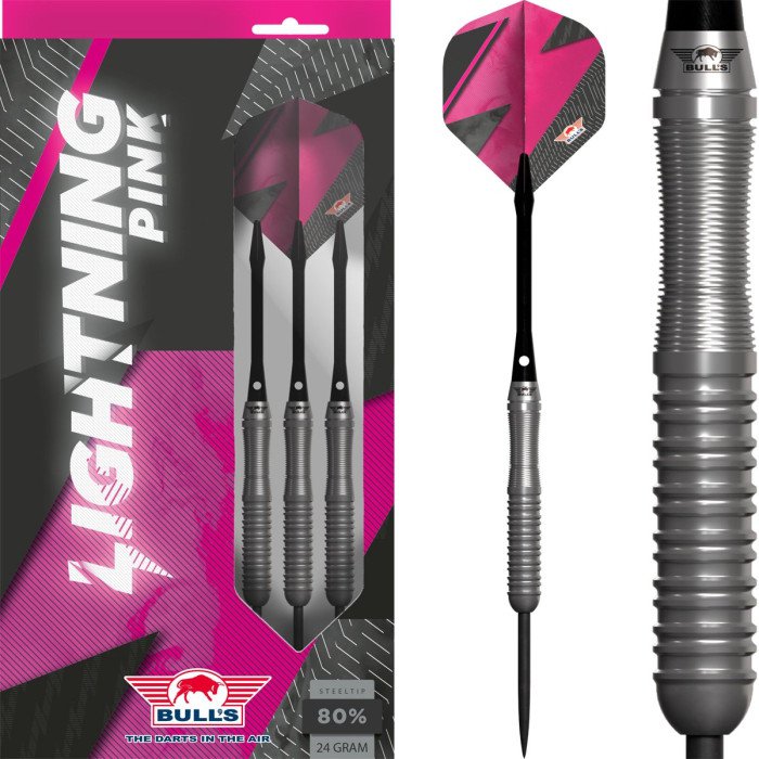 Fléchettes acier Bull's Lightning Rose 24g