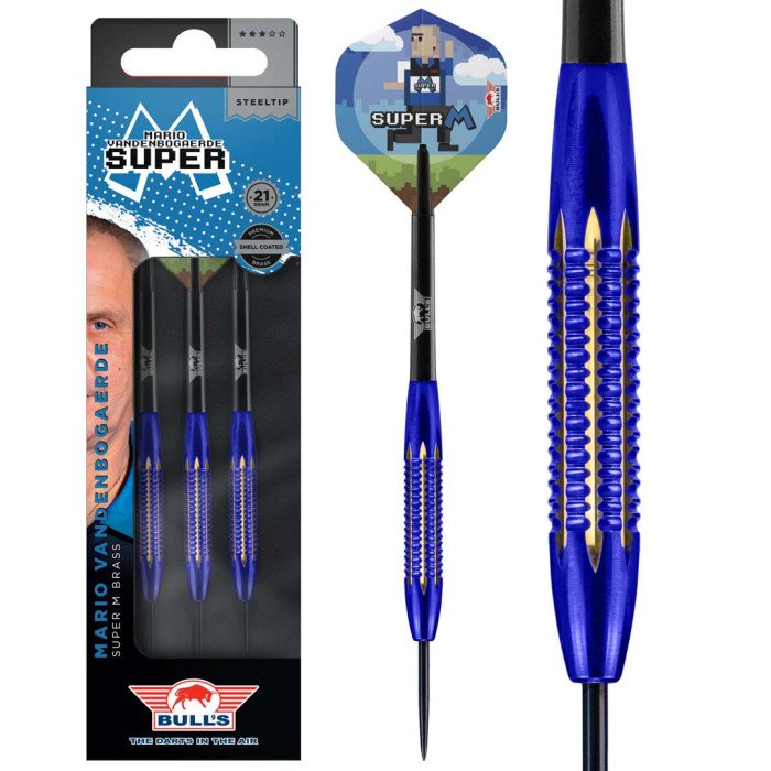 Fléchettes acier Bull's Mario laiton 21g
