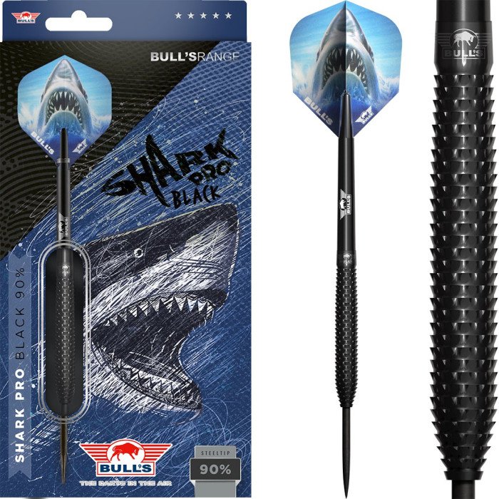 Fléchettes Bull's Shark Pro noir 90% tungstène 22g