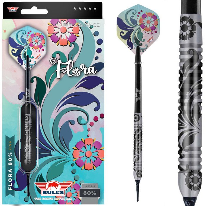 Fléchettes soft tip Bull's Flora Zina 18g