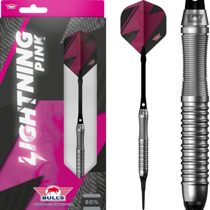 Fléchettes soft tip Bull's Lightning Rose 19g