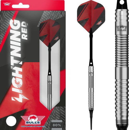 Fléchettes soft tip Bull's Lightning Rouge 21g