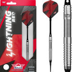 Fléchettes soft tip Bull's Lightning Rouge 21g