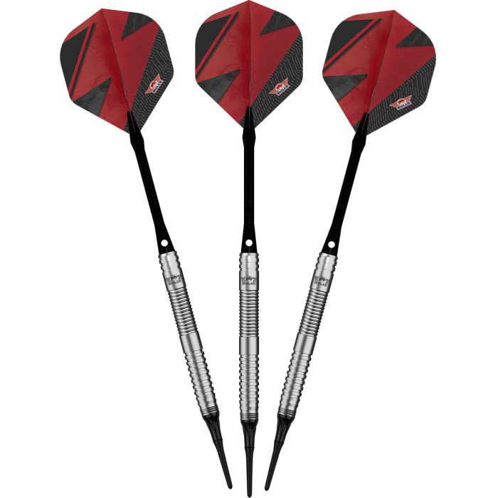 Fléchettes soft tip Bull's Lightning Rouge 21g