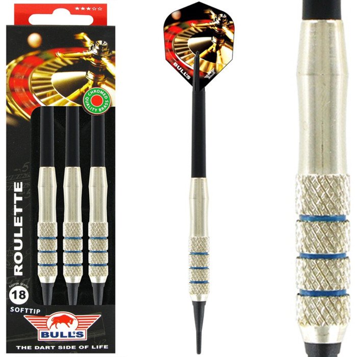 Fléchettes soft tip Bull's Roulette 18g