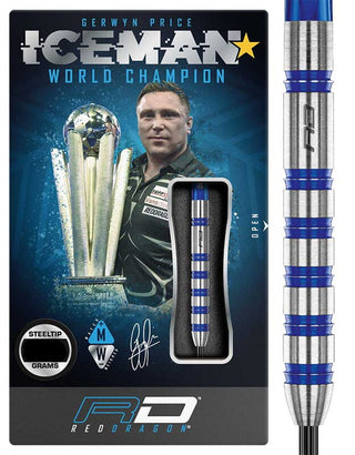Fléchettes Gerwyn Price Iceman Challenger 80 % Tungstène 23 g