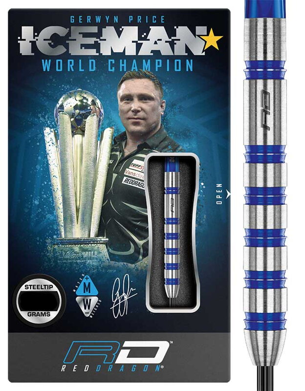 Fléchettes Gerwyn Price Iceman Challenger 80 % Tungstène 23 g