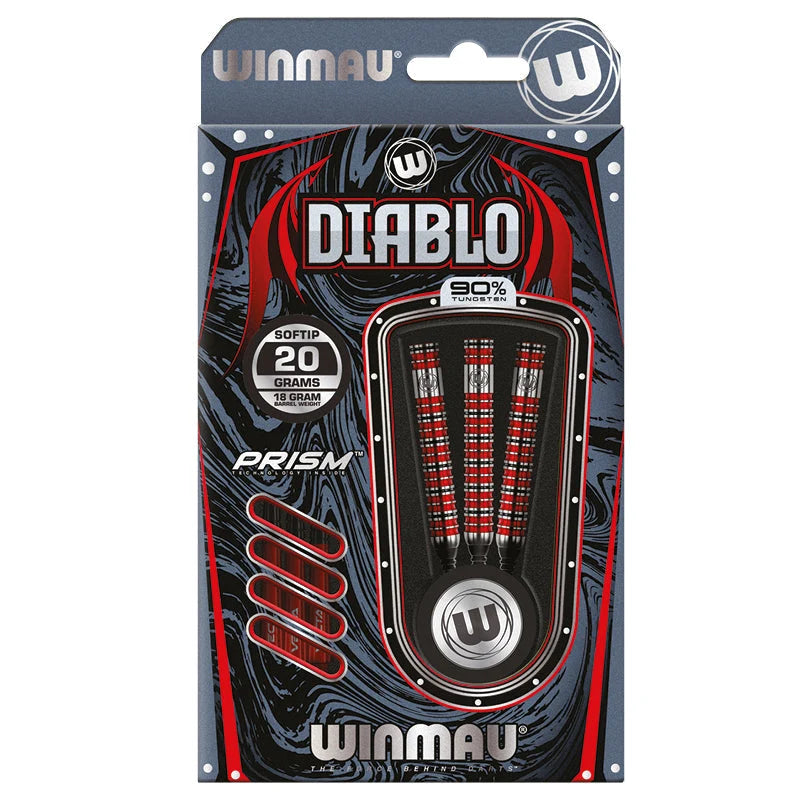 Fléchettes Plastique Winmau Diablo 90 % Tungstène – 20 g