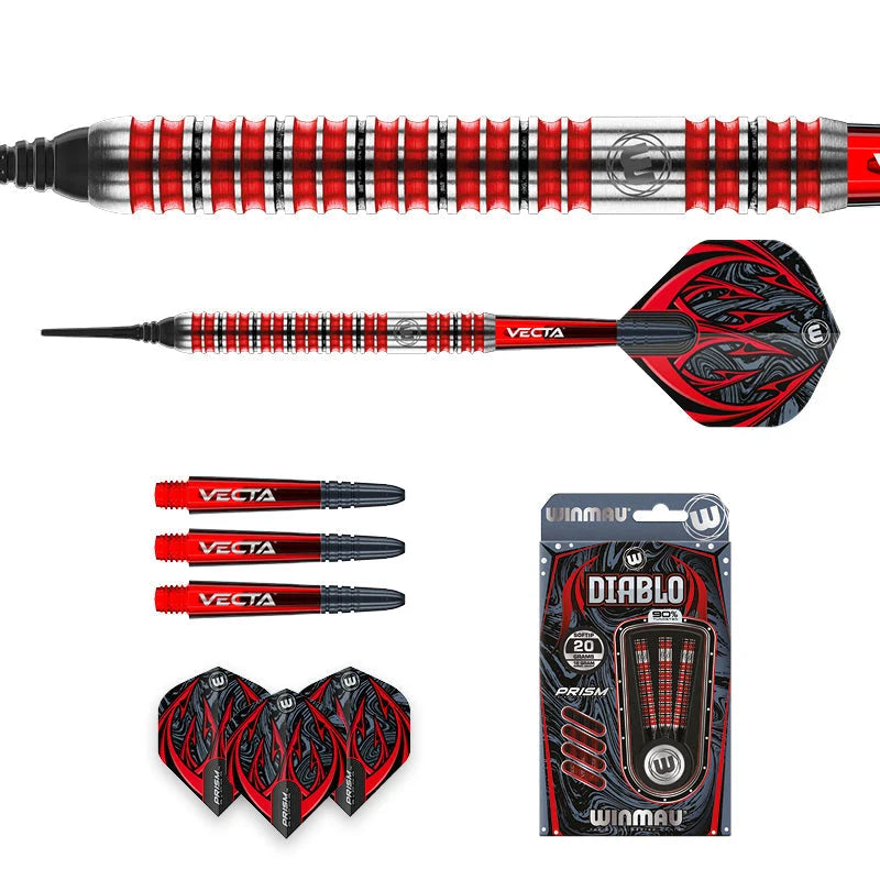 Fléchettes Plastique Winmau Diablo 90 % Tungstène – 20 g