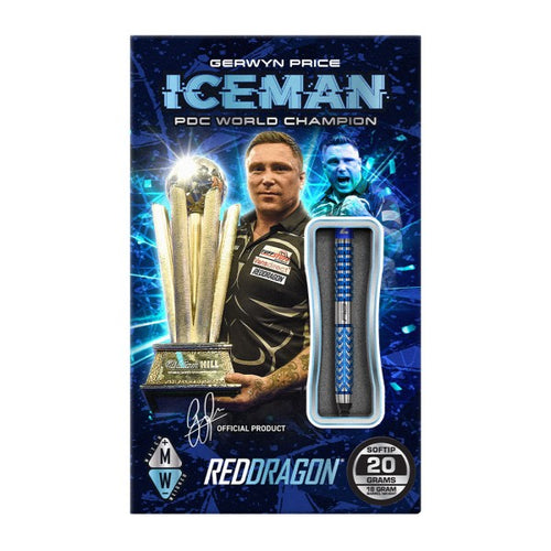 Fléchettes Soft Gerwyn Price Iceman  90 % Tungstène 18 g