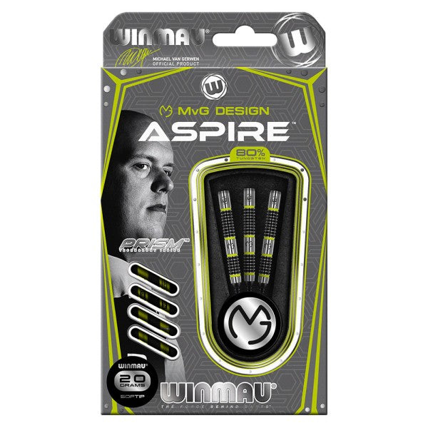 Fléchettes Soft MVG Aspire 80 % Tungstène 20 g