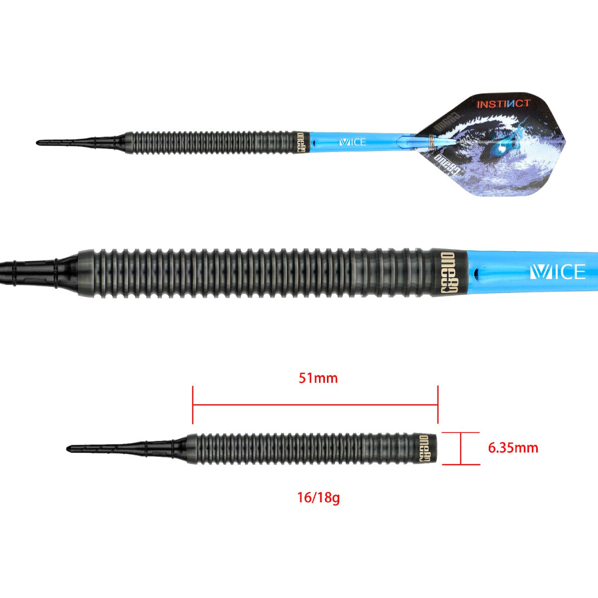 Barrel One80 Night Hunter Defense : 51 mm de long, 6,35 mm de diamètre