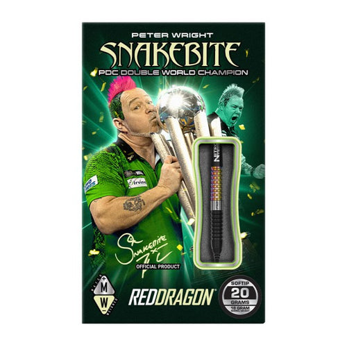 Fléchettes Soft Peter Wright Snakebite Corra 90 % Tungstène 18 g